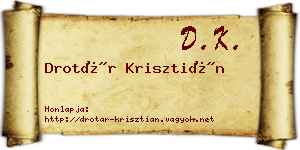 Drotár Krisztián névjegykártya