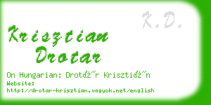 krisztian drotar business card